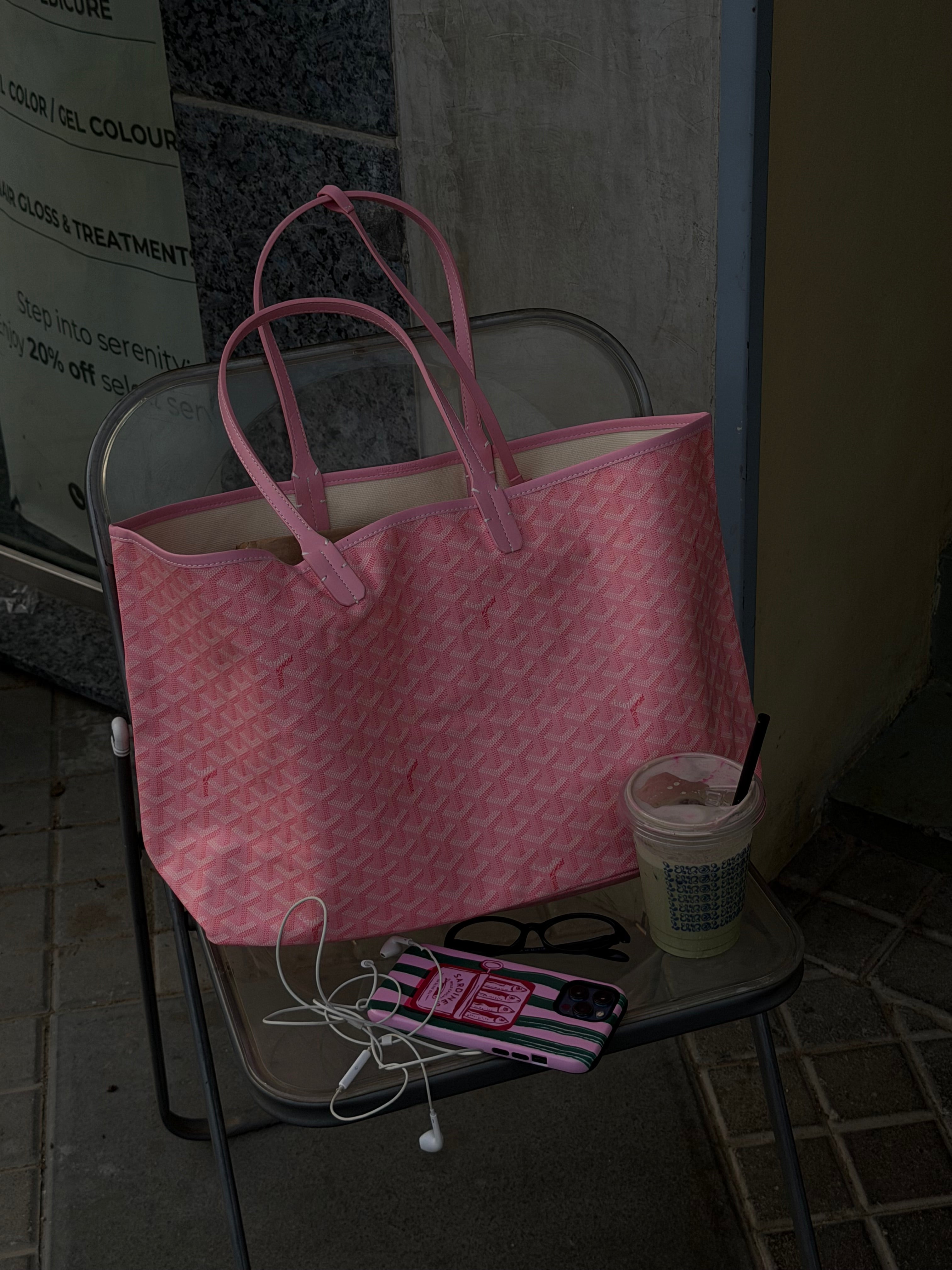 Goyard Tote Bag – Baby Pink (Large With Pouch)