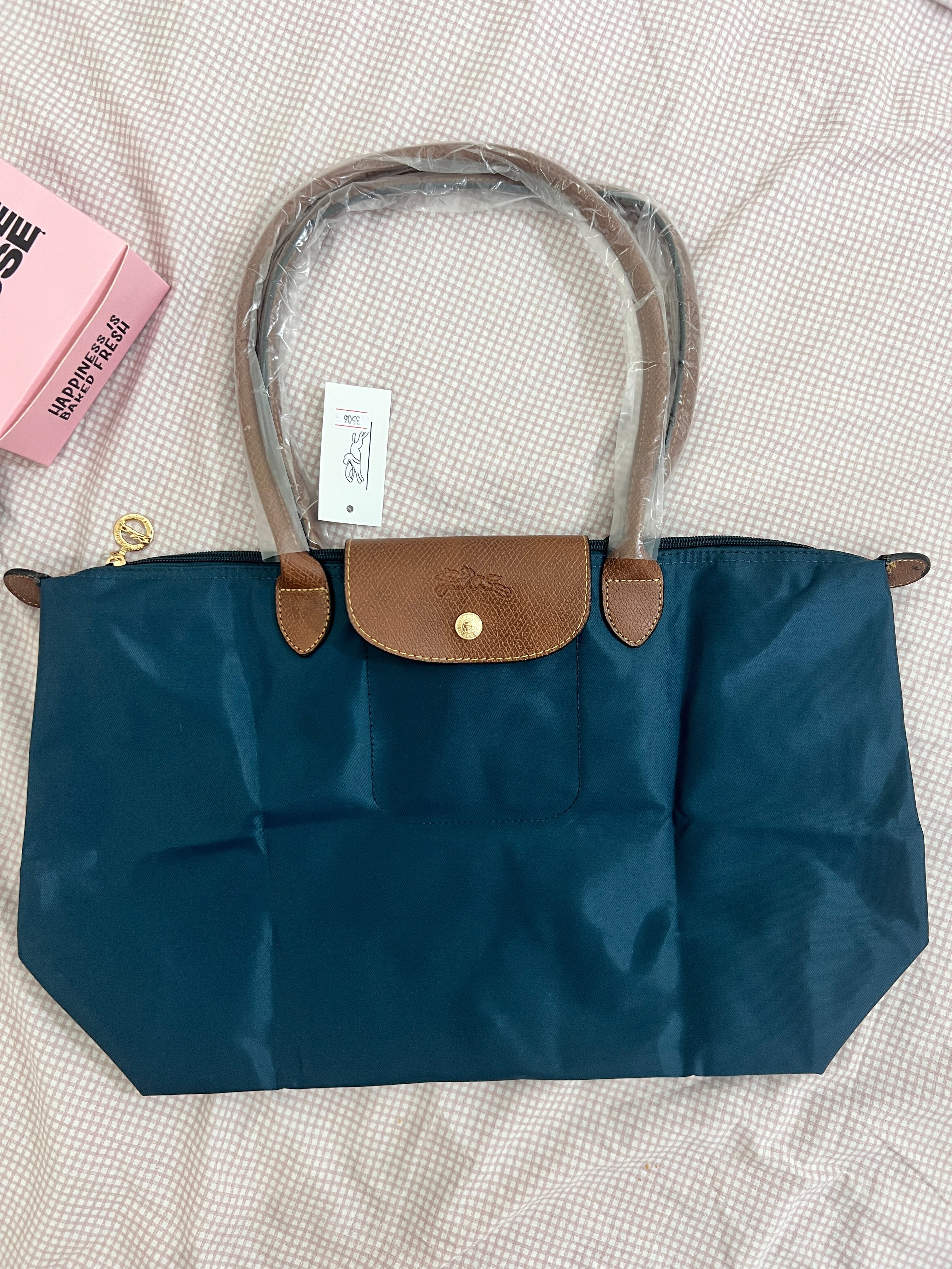 Longchamp Tote Large - Teal Blue (WITH BRAND LOGO)