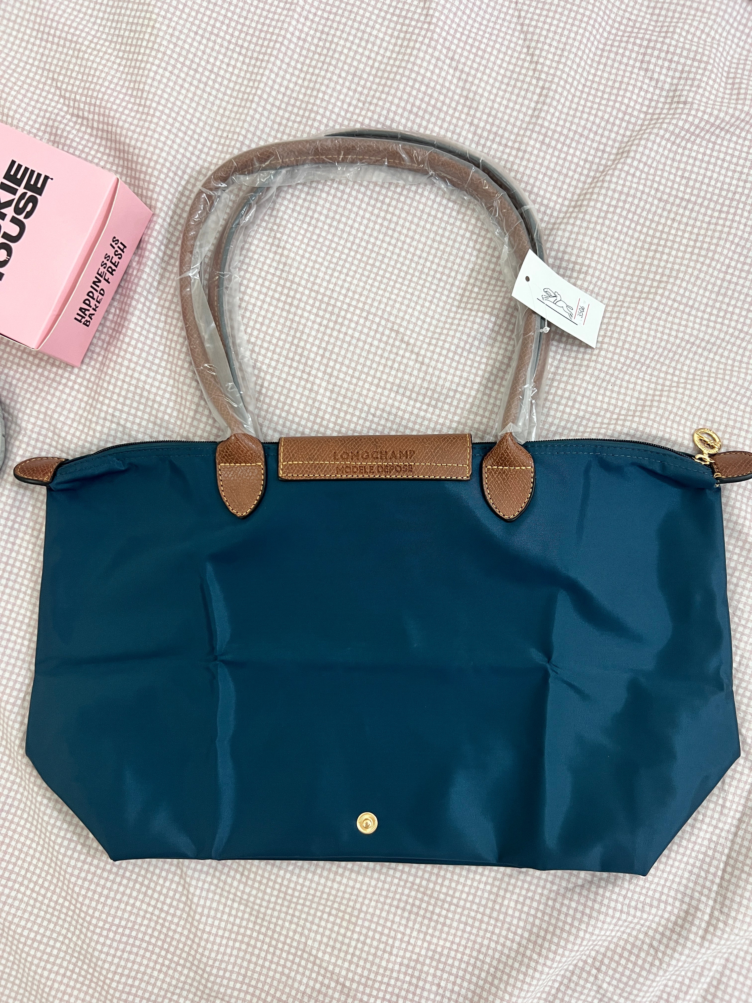 Longchamp Tote Large - Teal Blue (WITH BRAND LOGO)