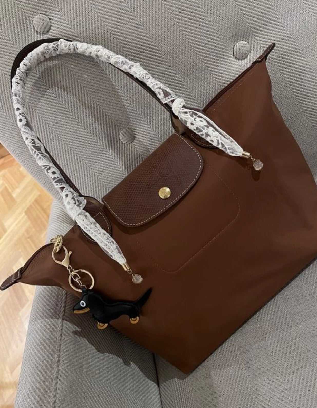 Longchamp Tote Large - Brown (WITH BRAND LOGO)