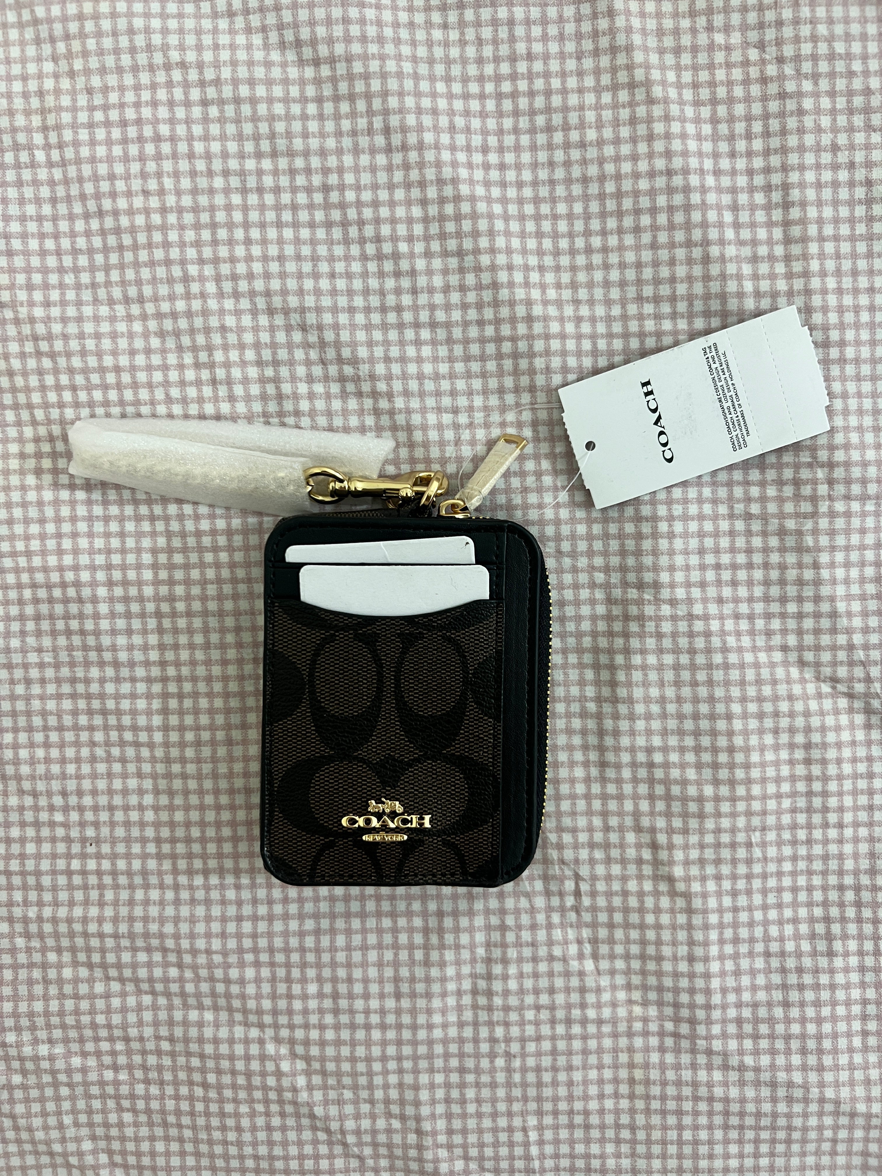 Coach Zip Card Case in Signature Canvas