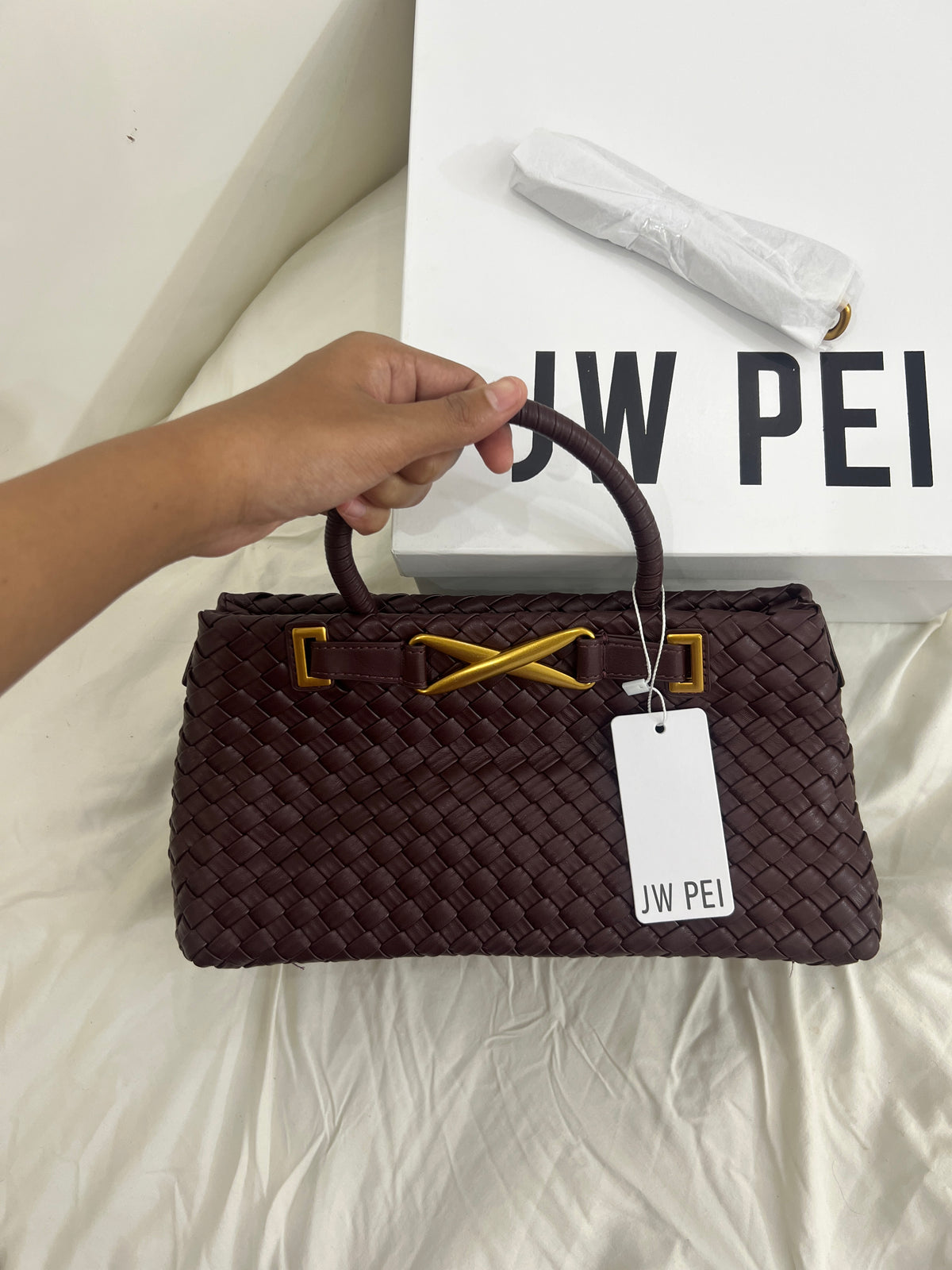 JWPEI INSPIRED in burgundy (with box and strap)