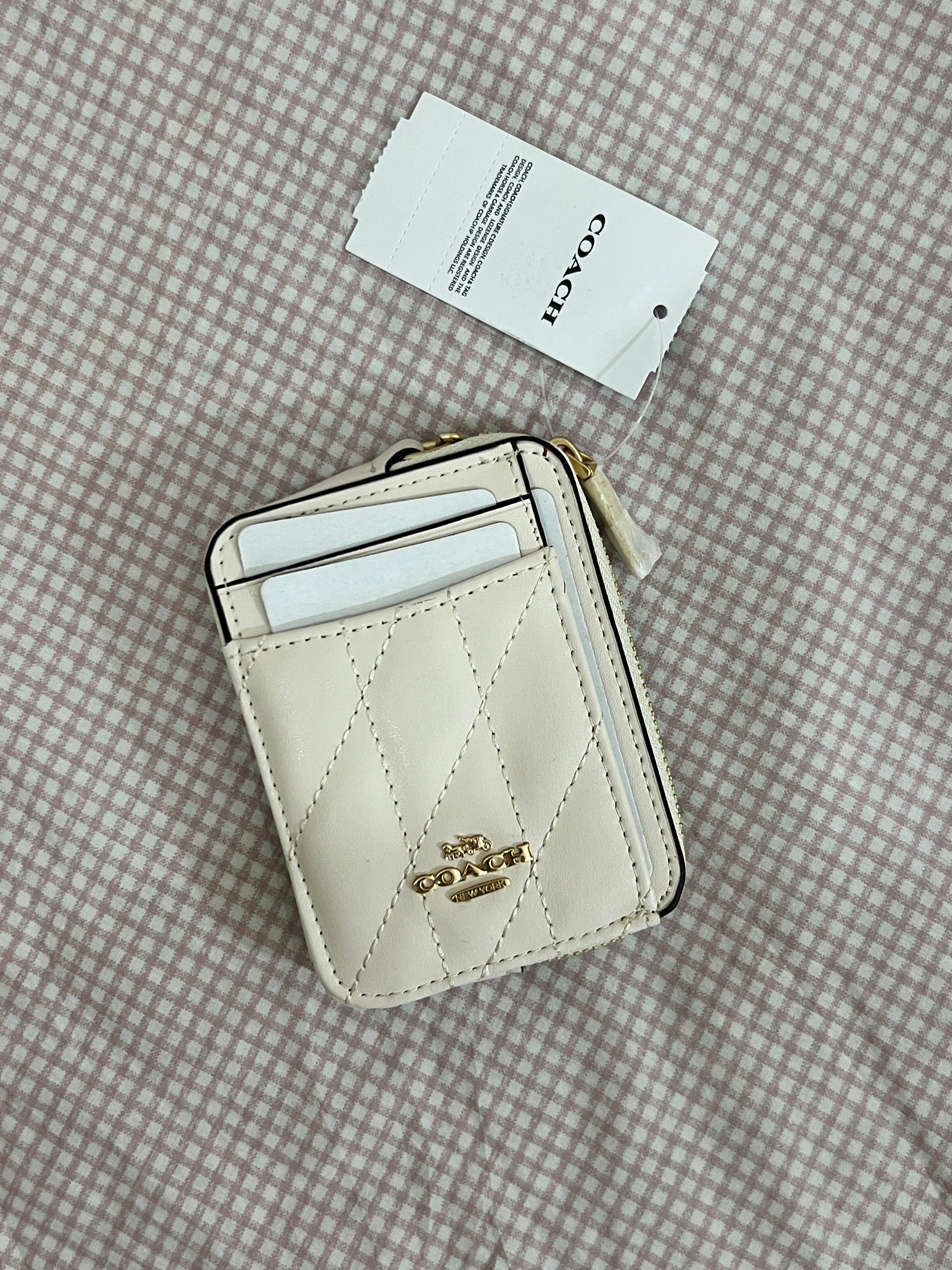 Coach Zip Card Case in Signature Canvas