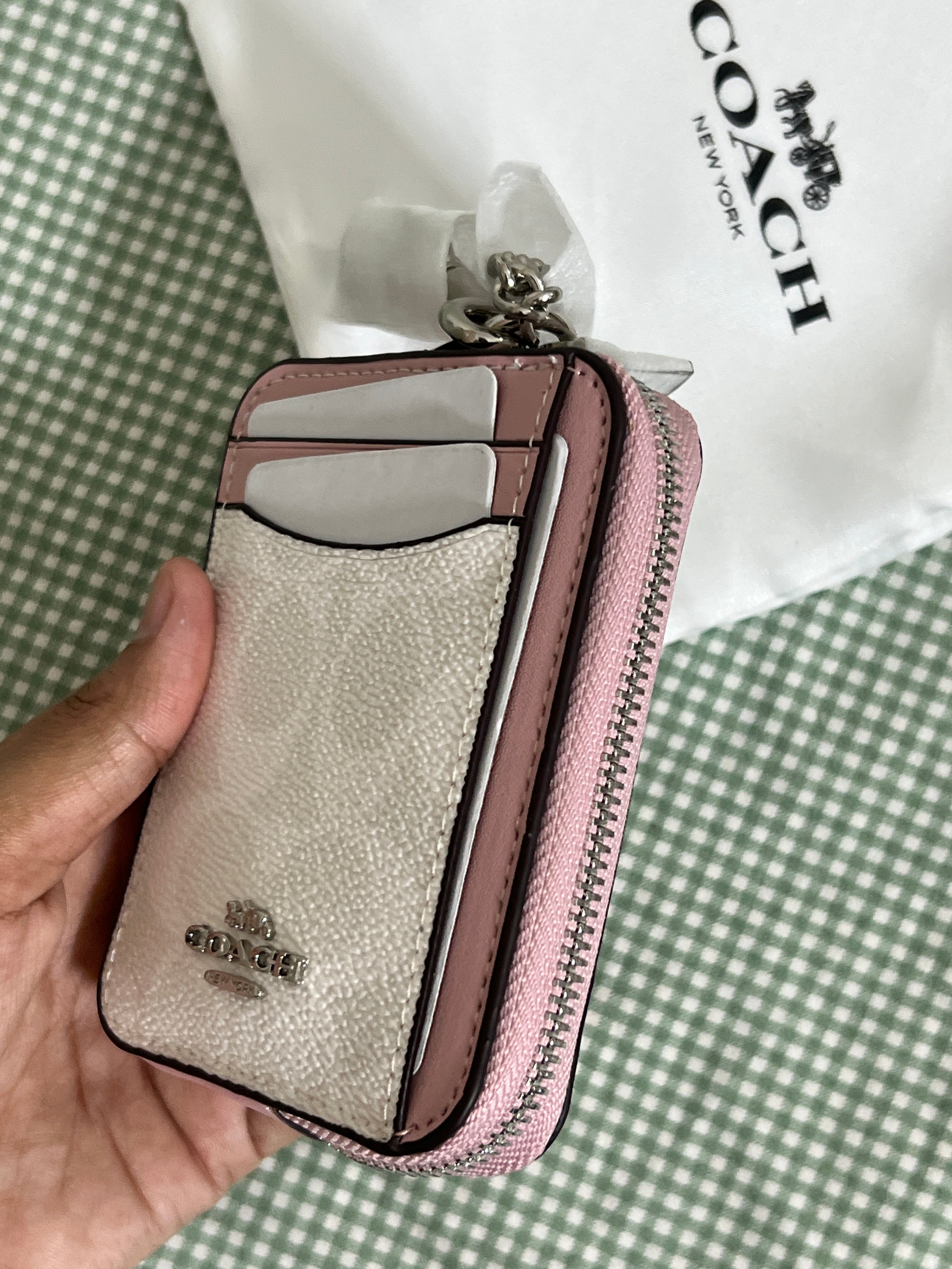 Coach Zip Card Case in Signature Canvas