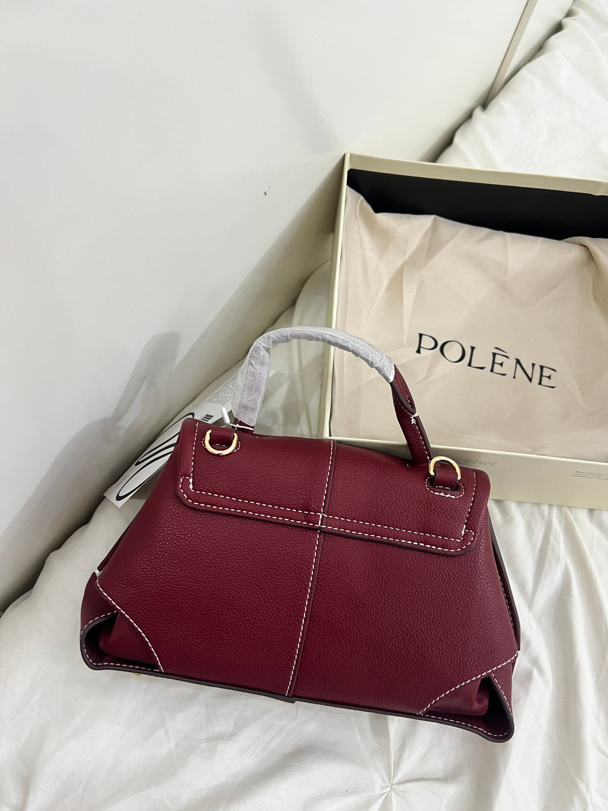 Polène Inspired in burgundy (Premium Quality with strap and box)