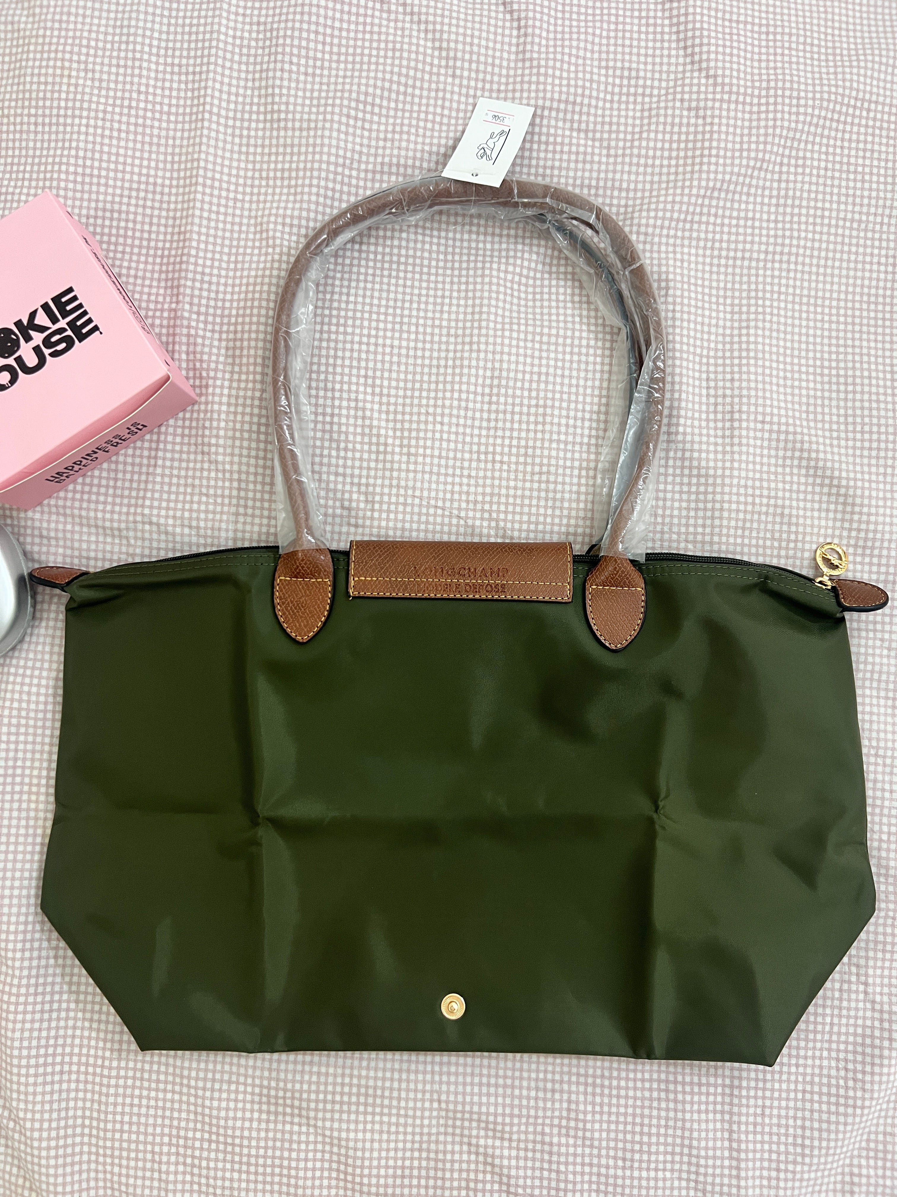 Longchamp Tote Large - Olive Green (WITH BRAND LOGO)
