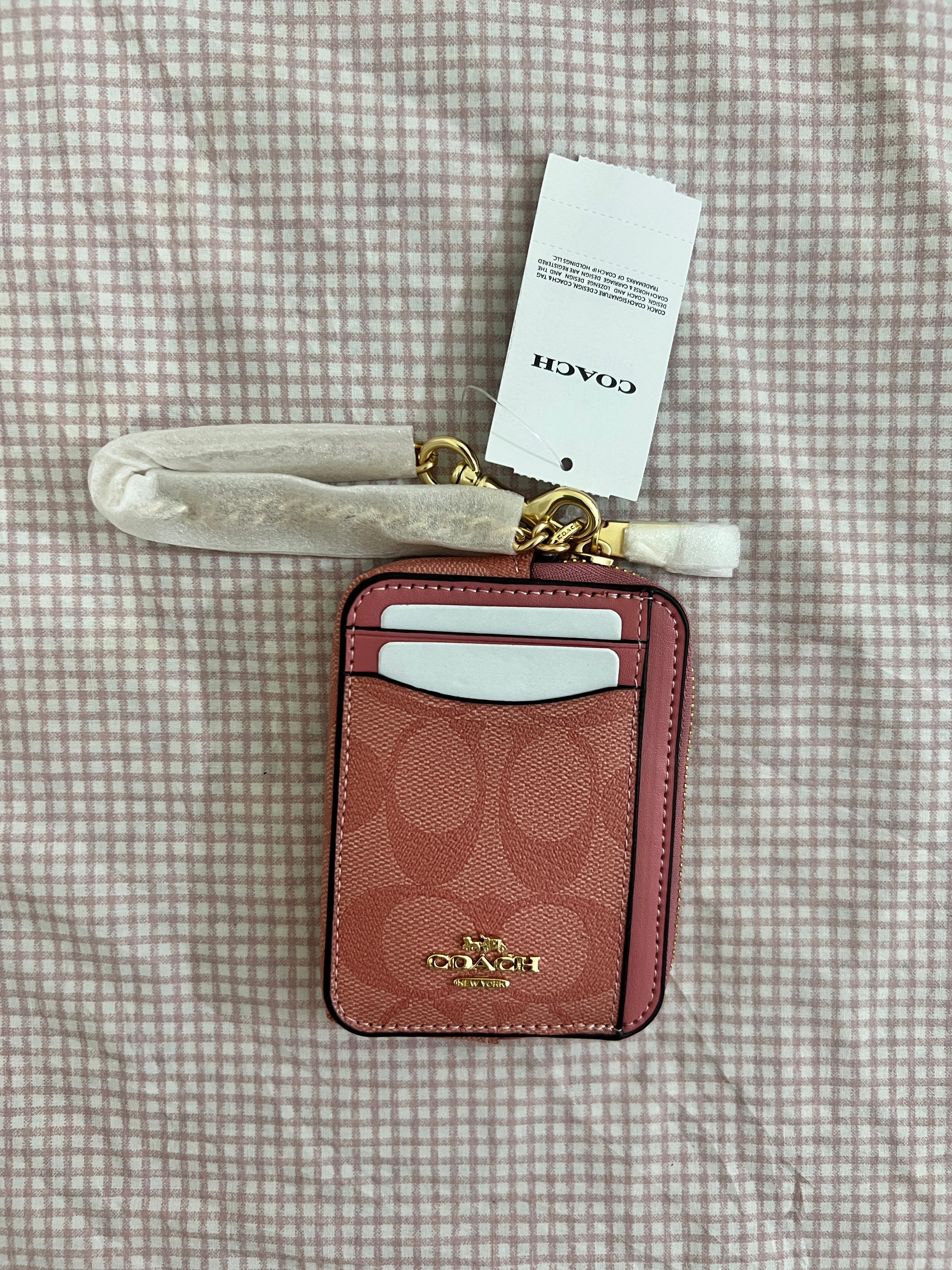 Coach Zip Card Case in Signature Canvas