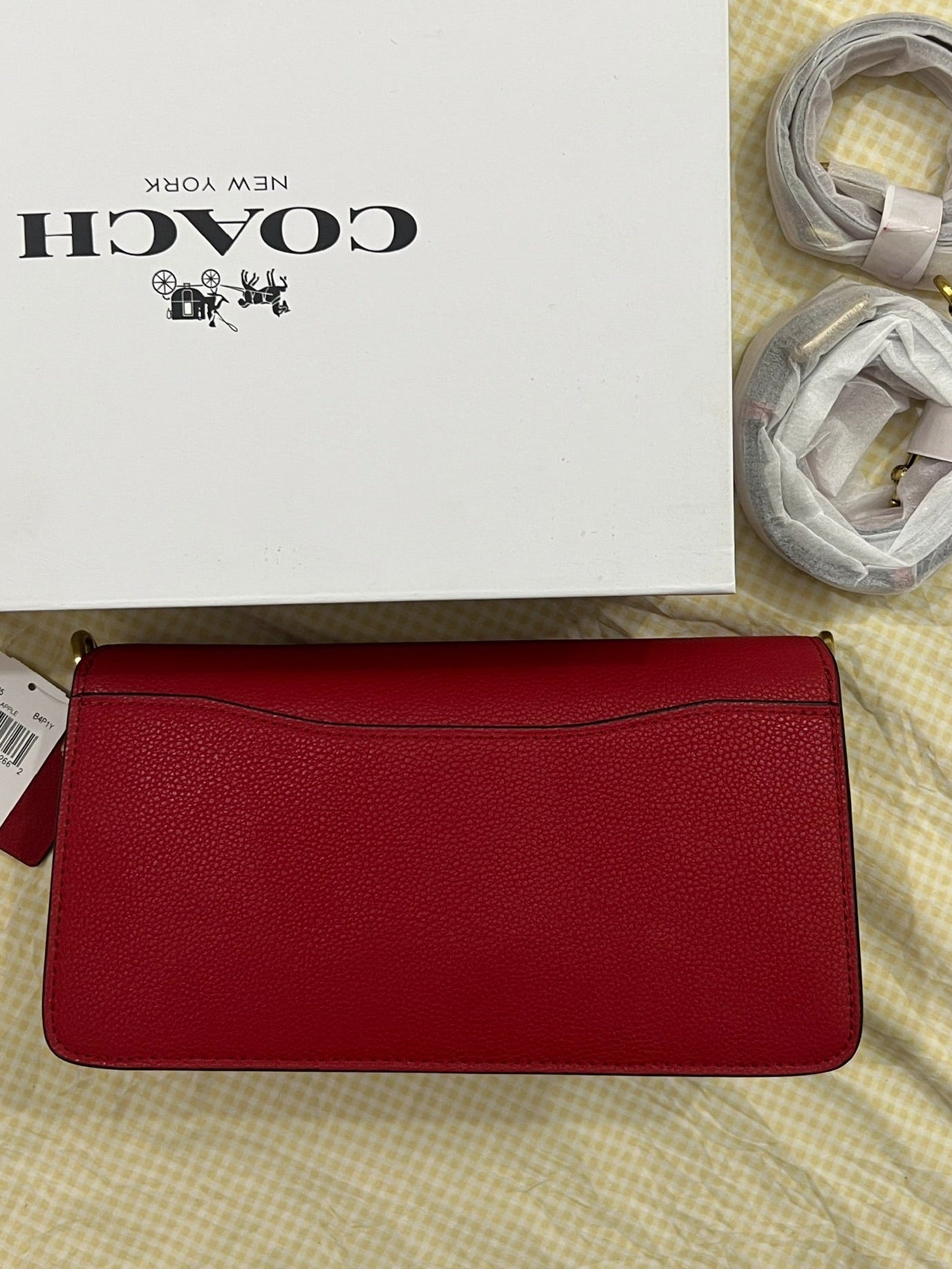 RED COACH TAB 26 BAG (WITH STRAPS & BOX)
