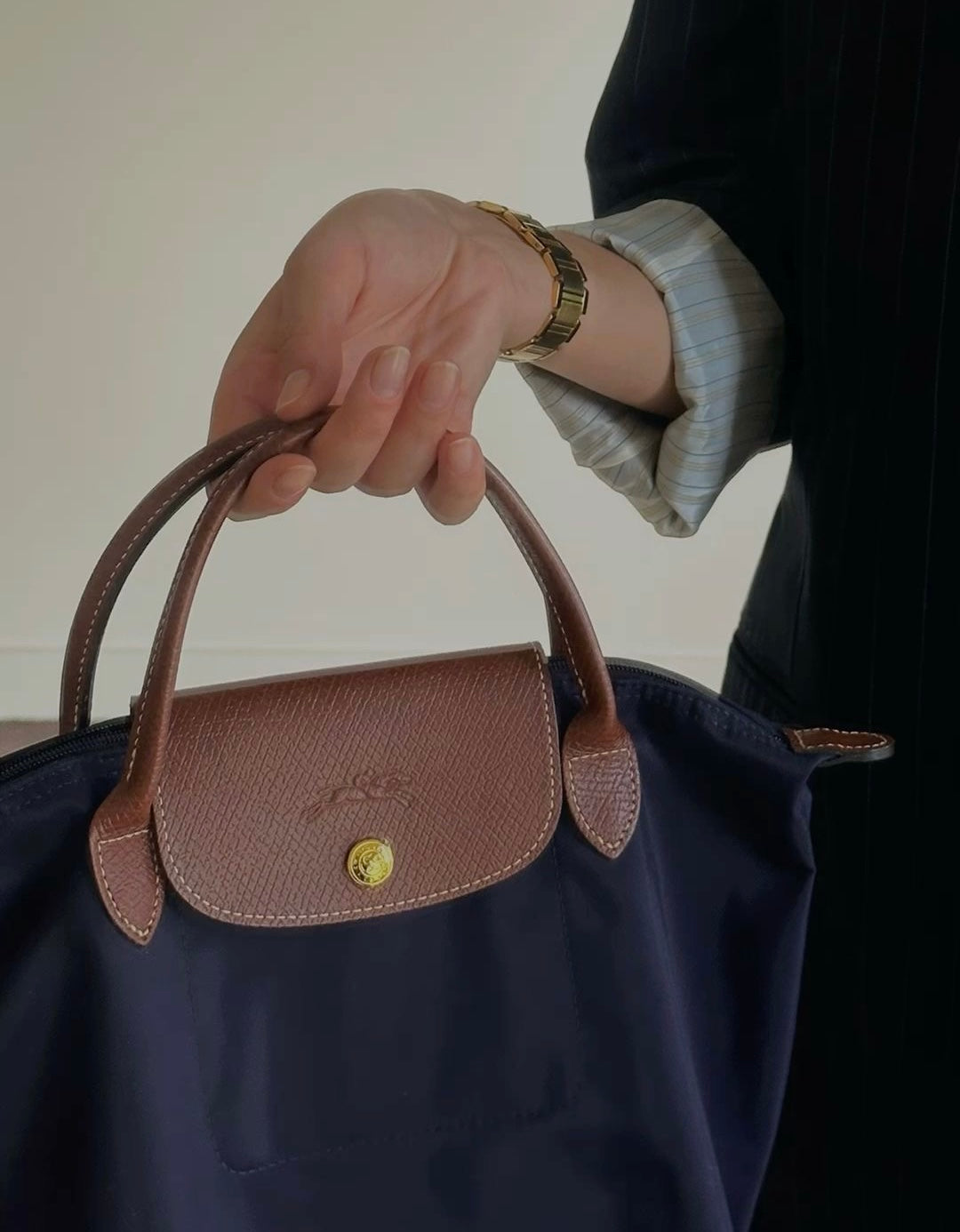 Longchamp-Inspired HandBag Small - Blue ( WITH BRAND LOGO )