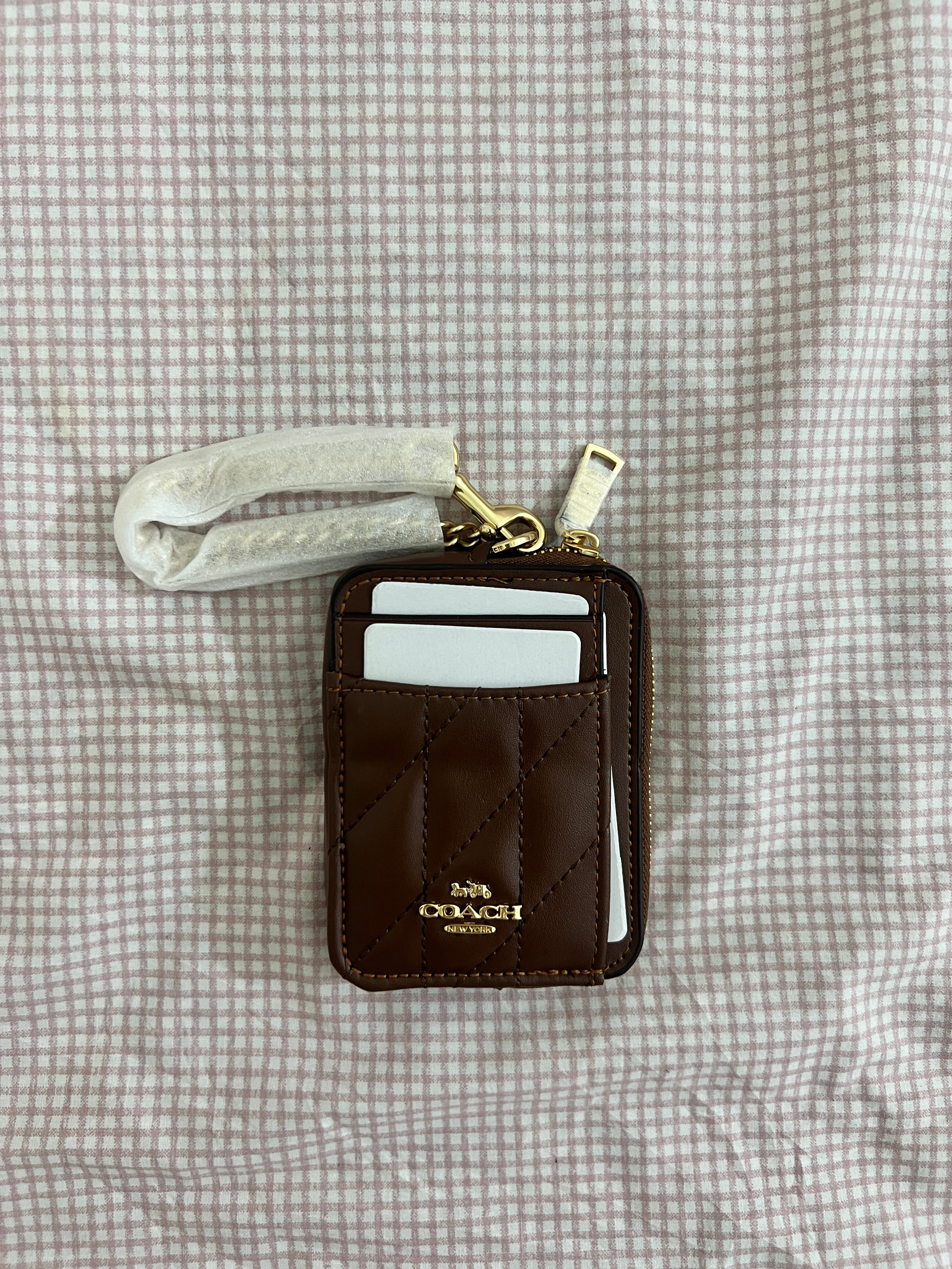 Coach Zip Card Case in Signature Canvas