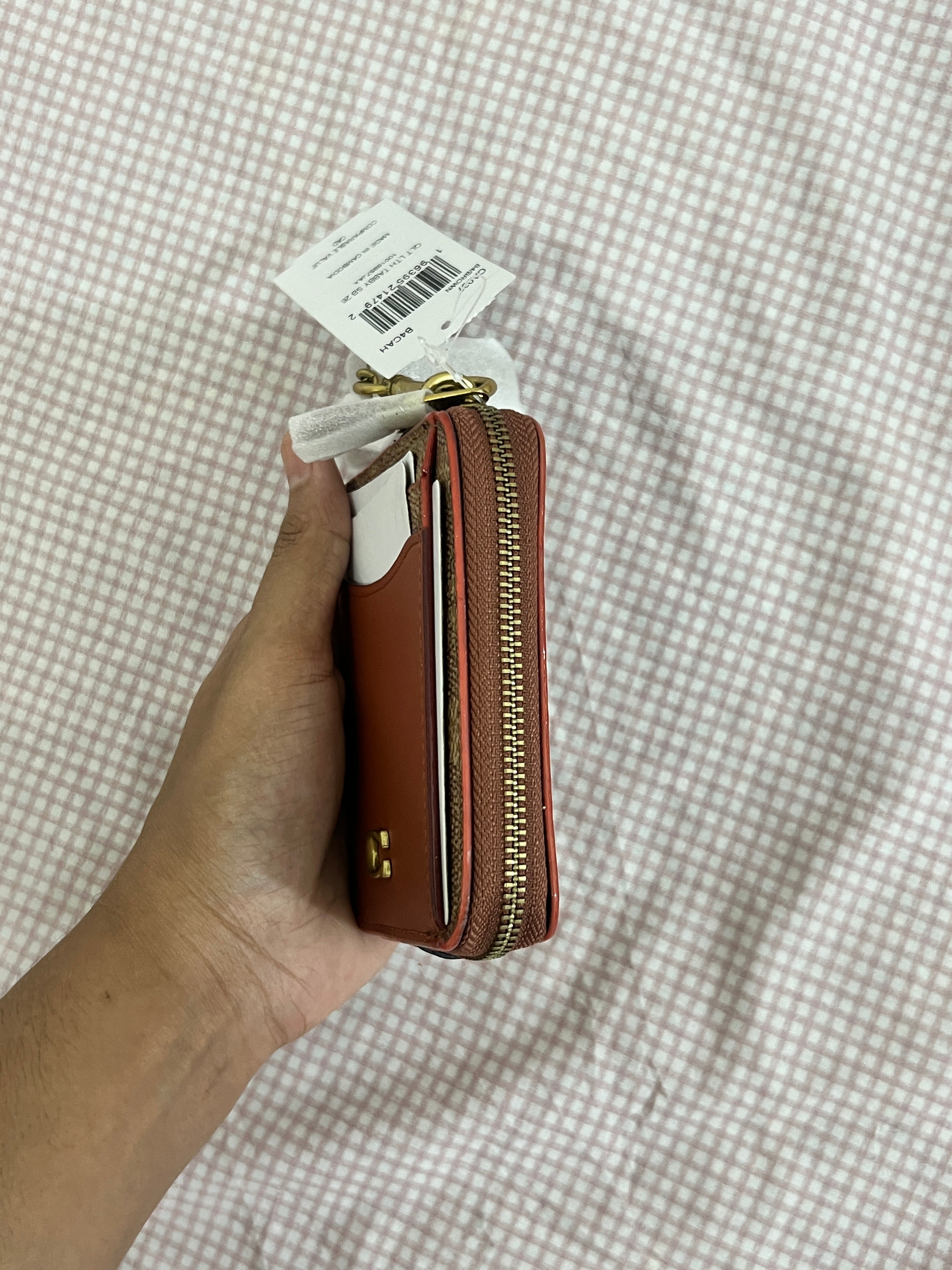 Coach Zip Card Case in Signature Canvas