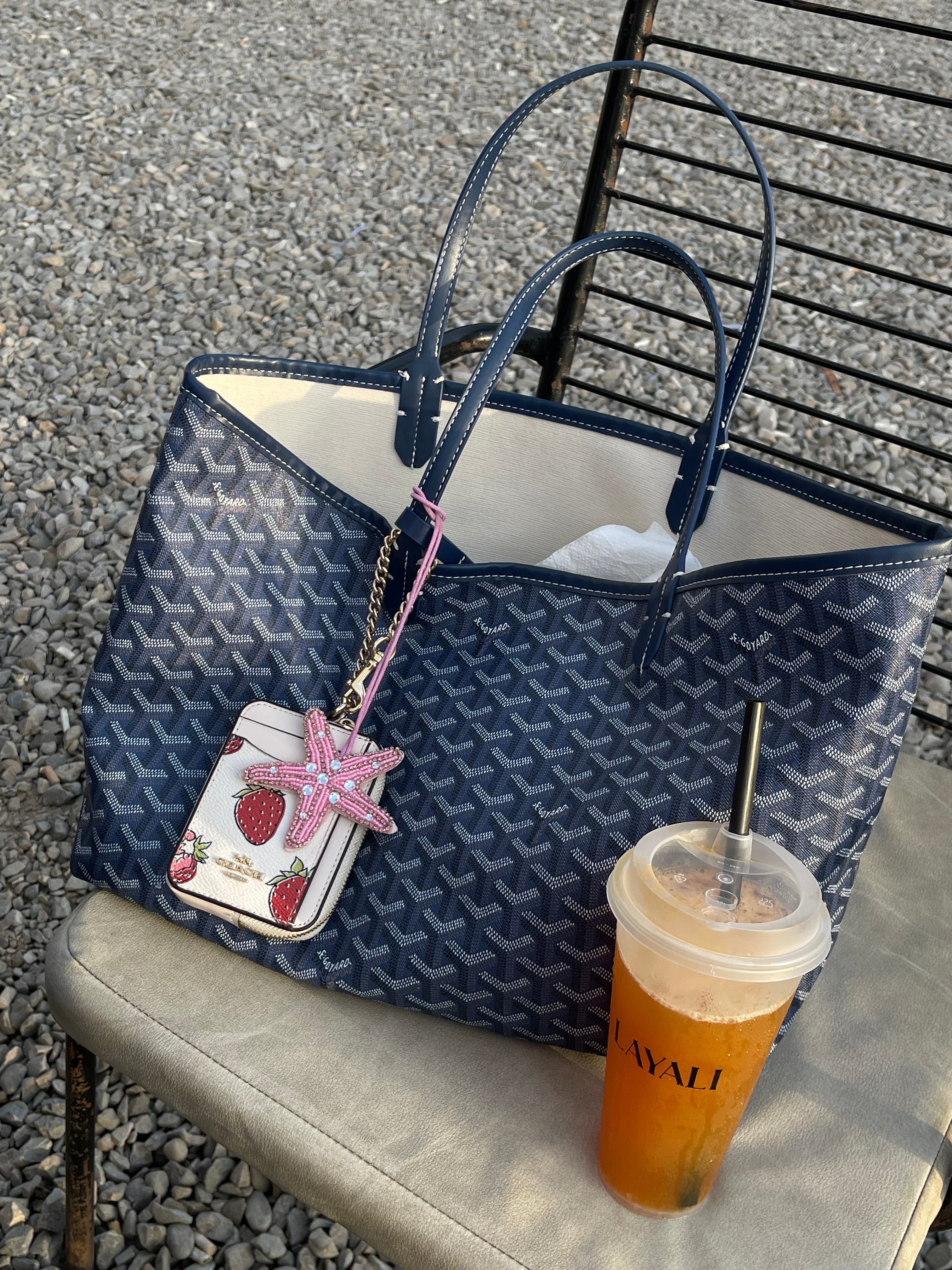 Goyard Tote Bag – Blue Artois (Large With Pouch)