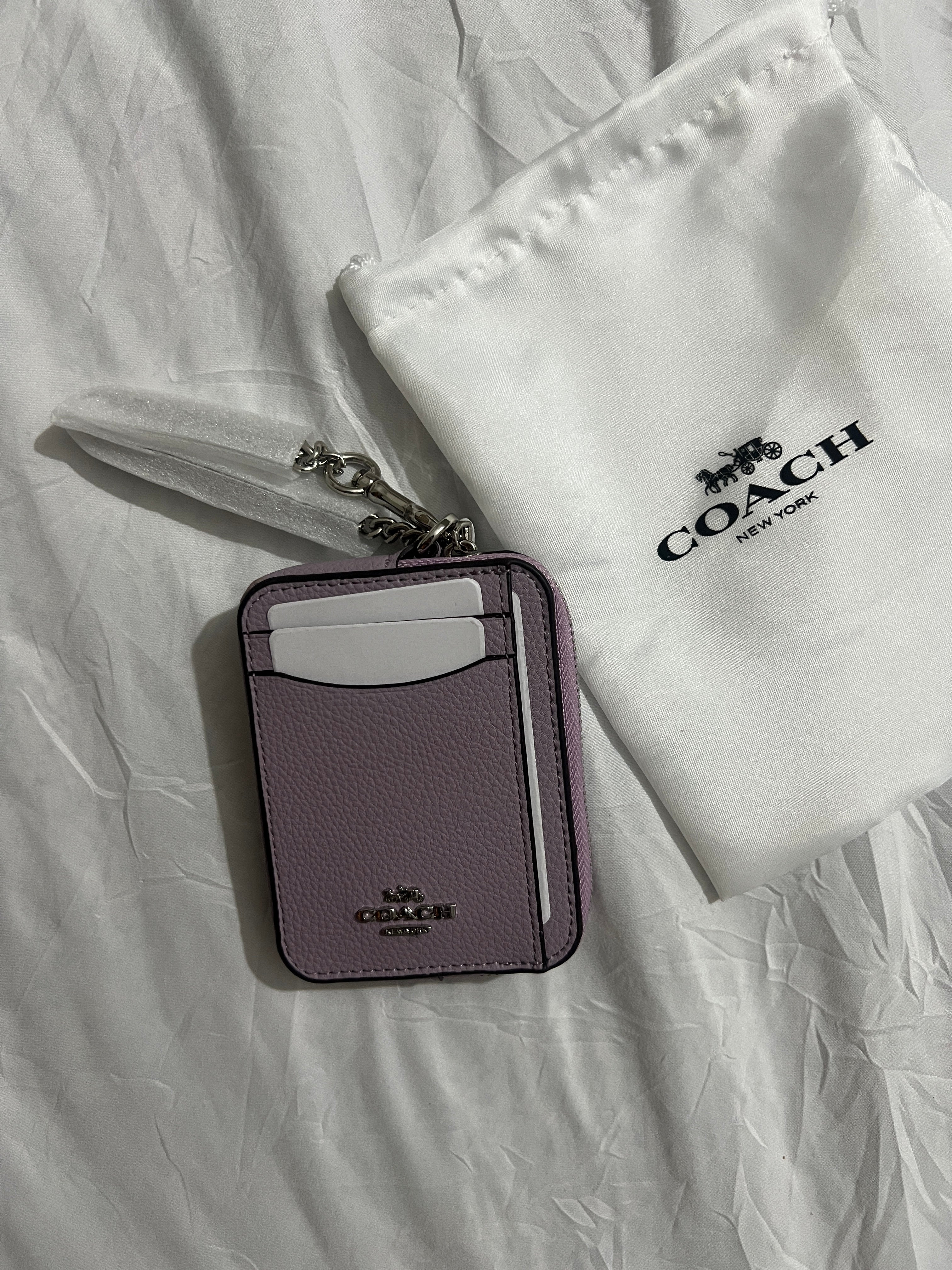 Coach Zip Card Case in lilac