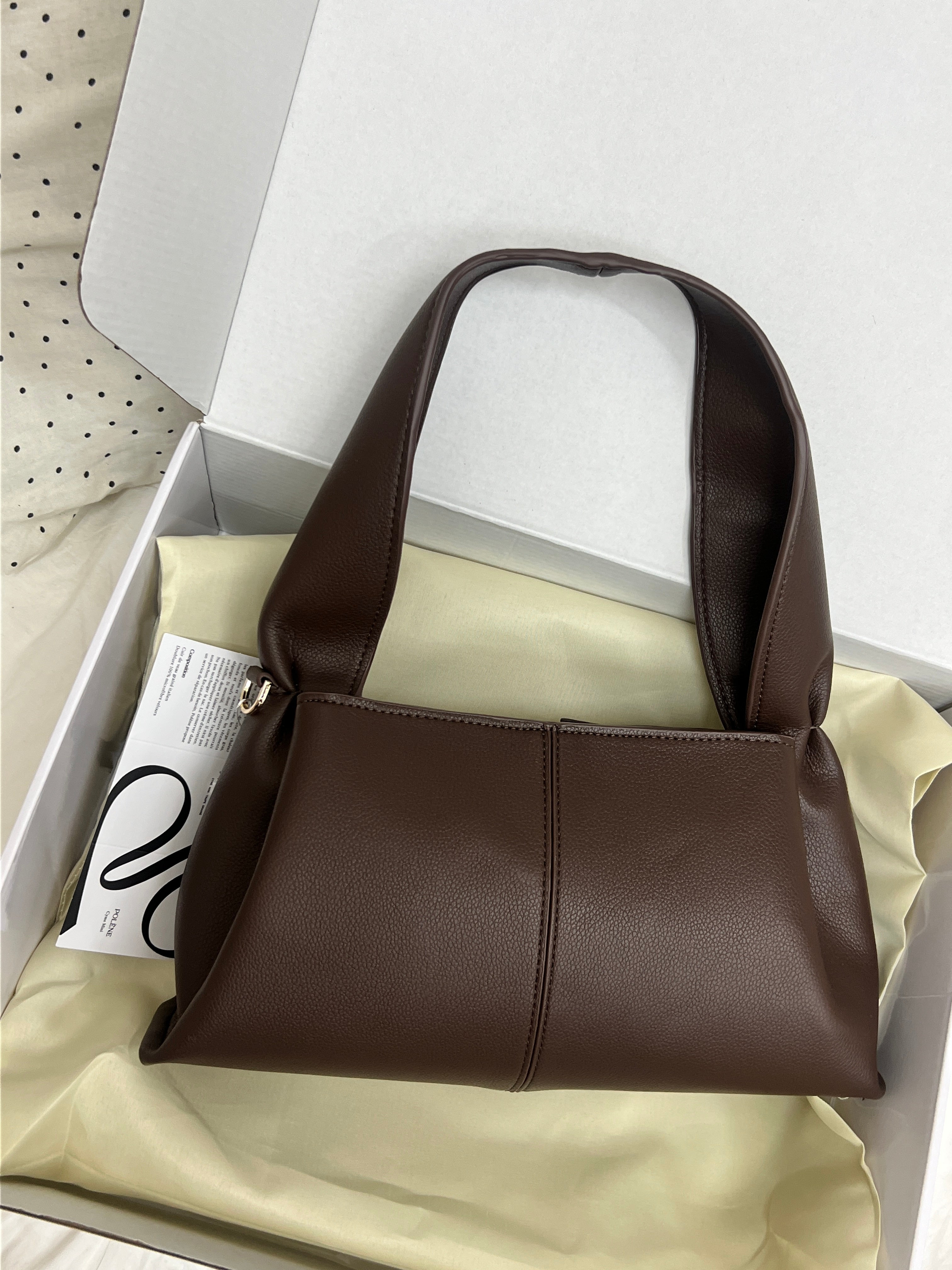 Polène Cyme Mini Shoulder Bag – Chocolate Brown