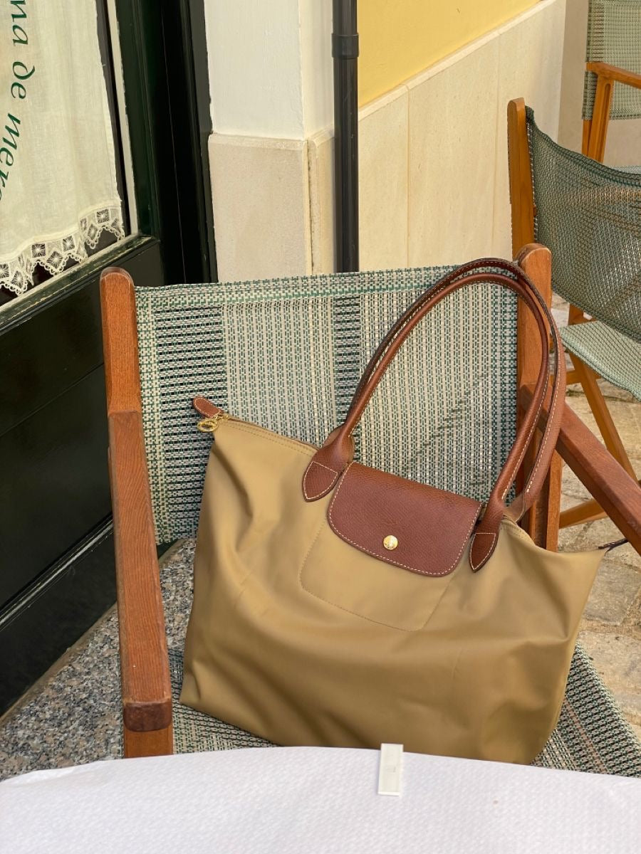 Longchamp Tote Large - SAND BEIGE (WITH BRAND LOGO)