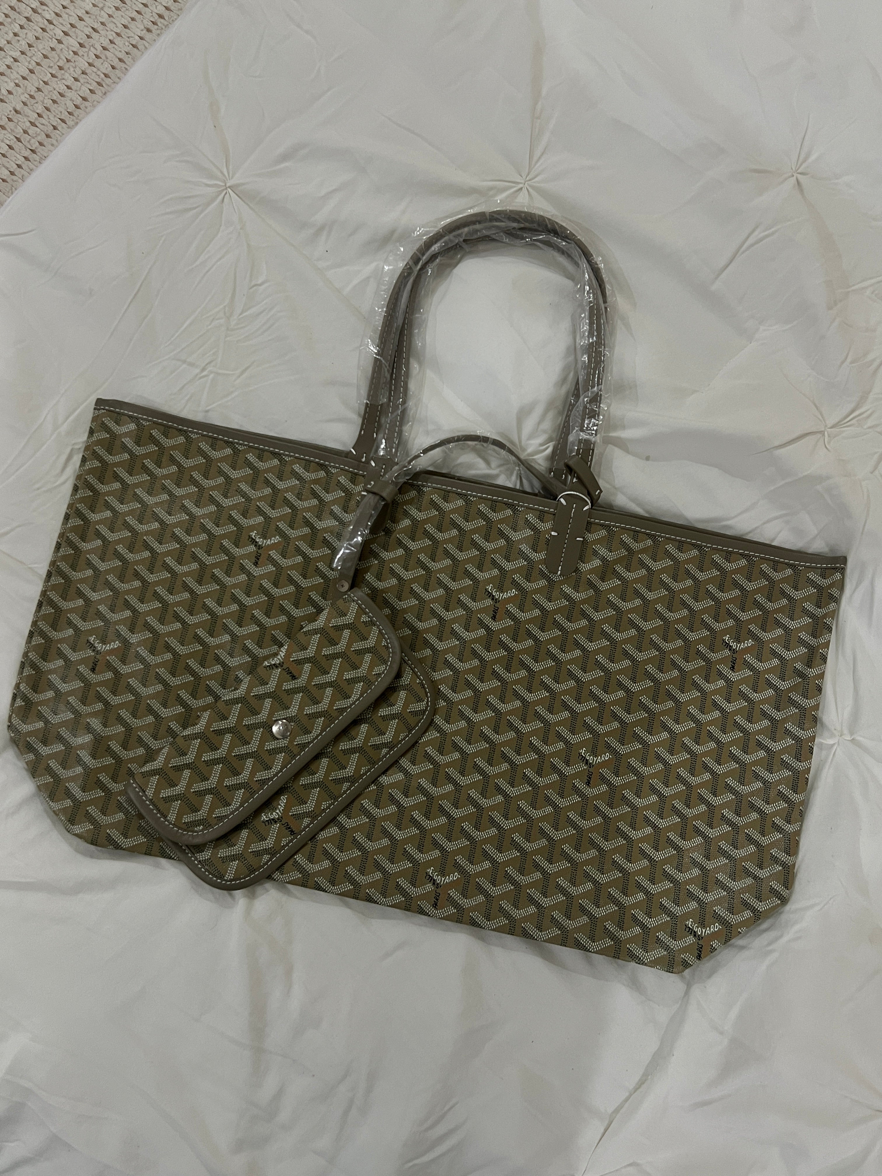 Goyard Tote Bag – Khaki (Large With Pouch)