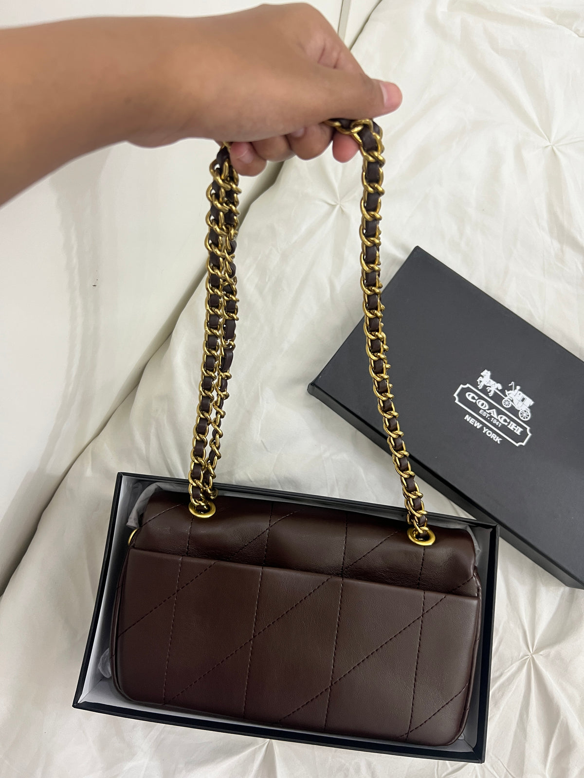 COACH TABBY SHOULDER BAG 20 WITH QUILTING (Coffee)