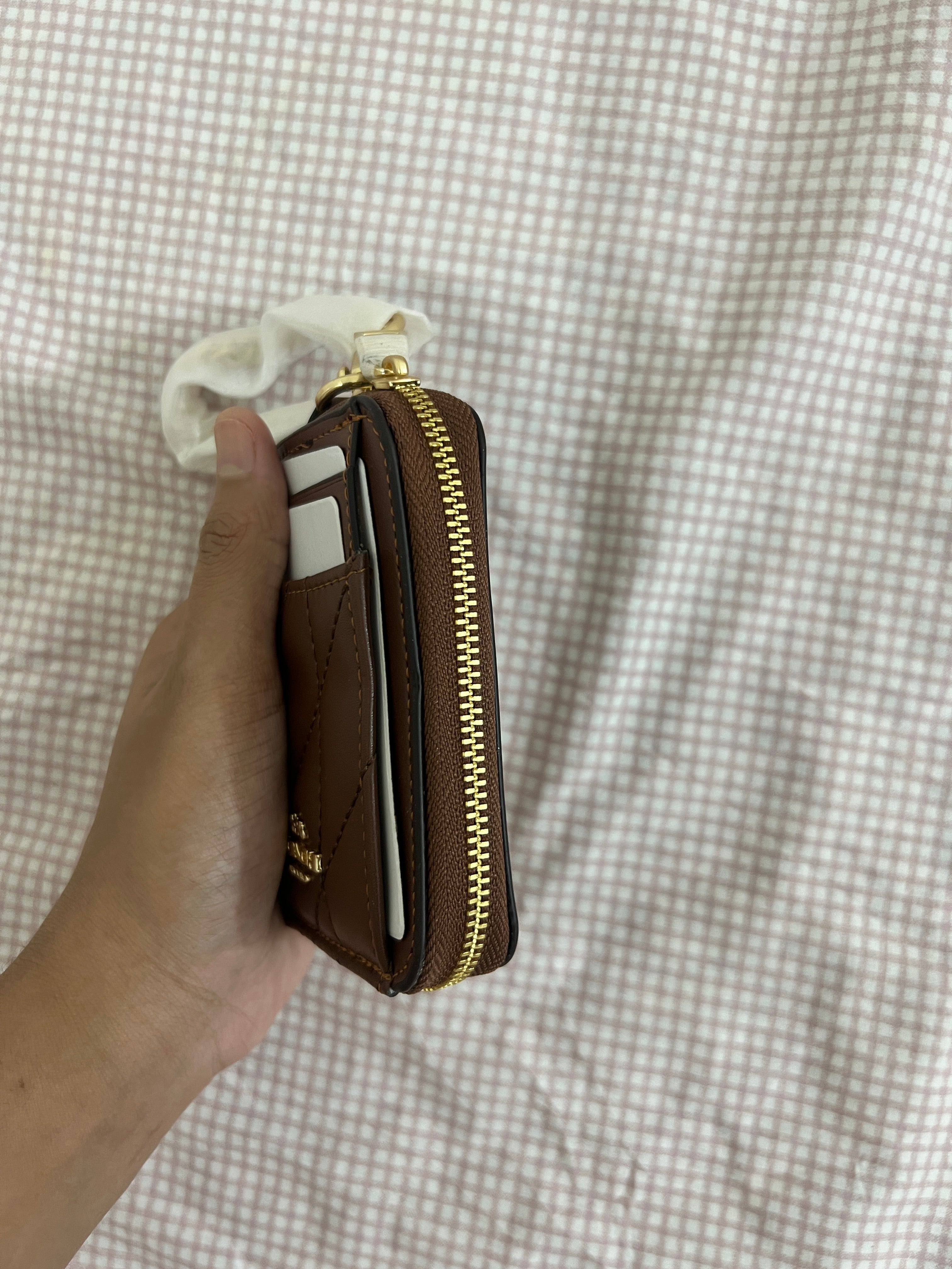 Coach Zip Card Case in Signature Canvas