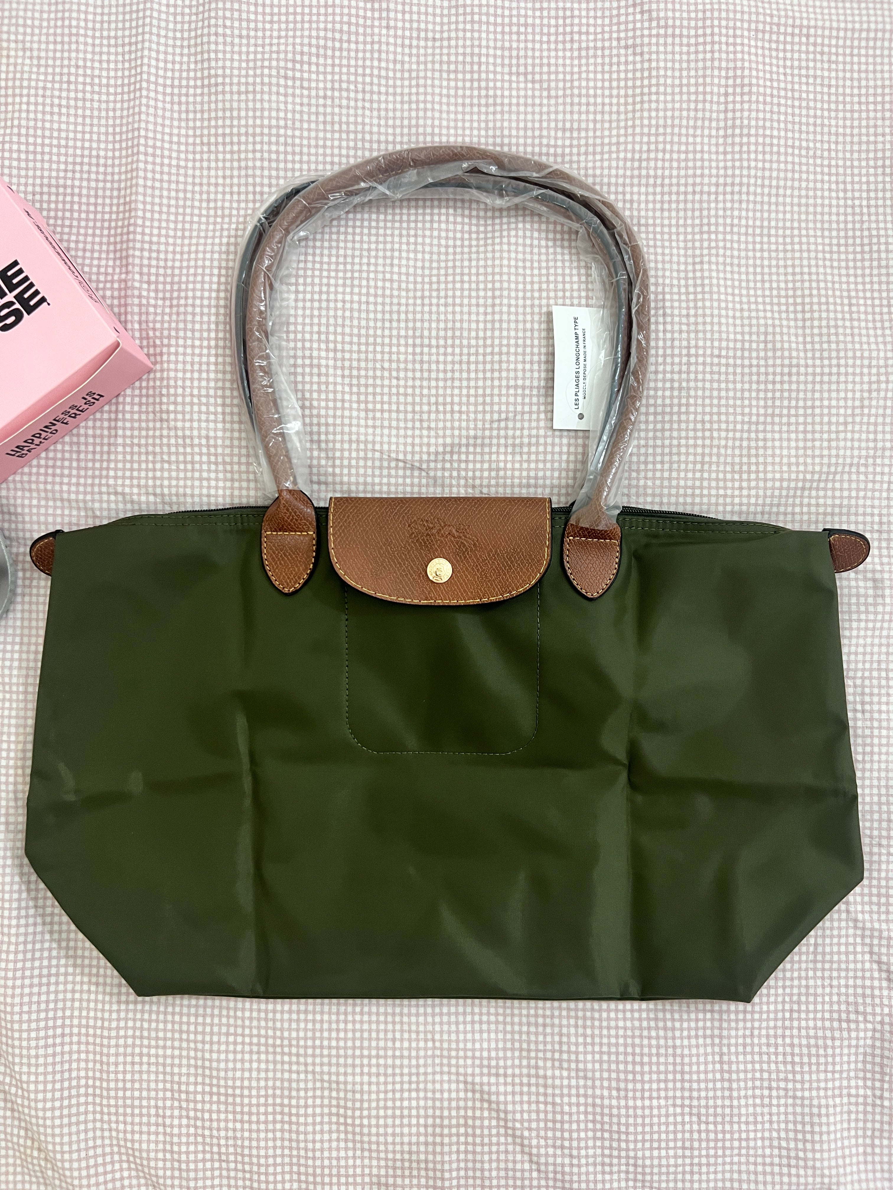 Longchamp Tote Large - Olive Green (WITH BRAND LOGO)