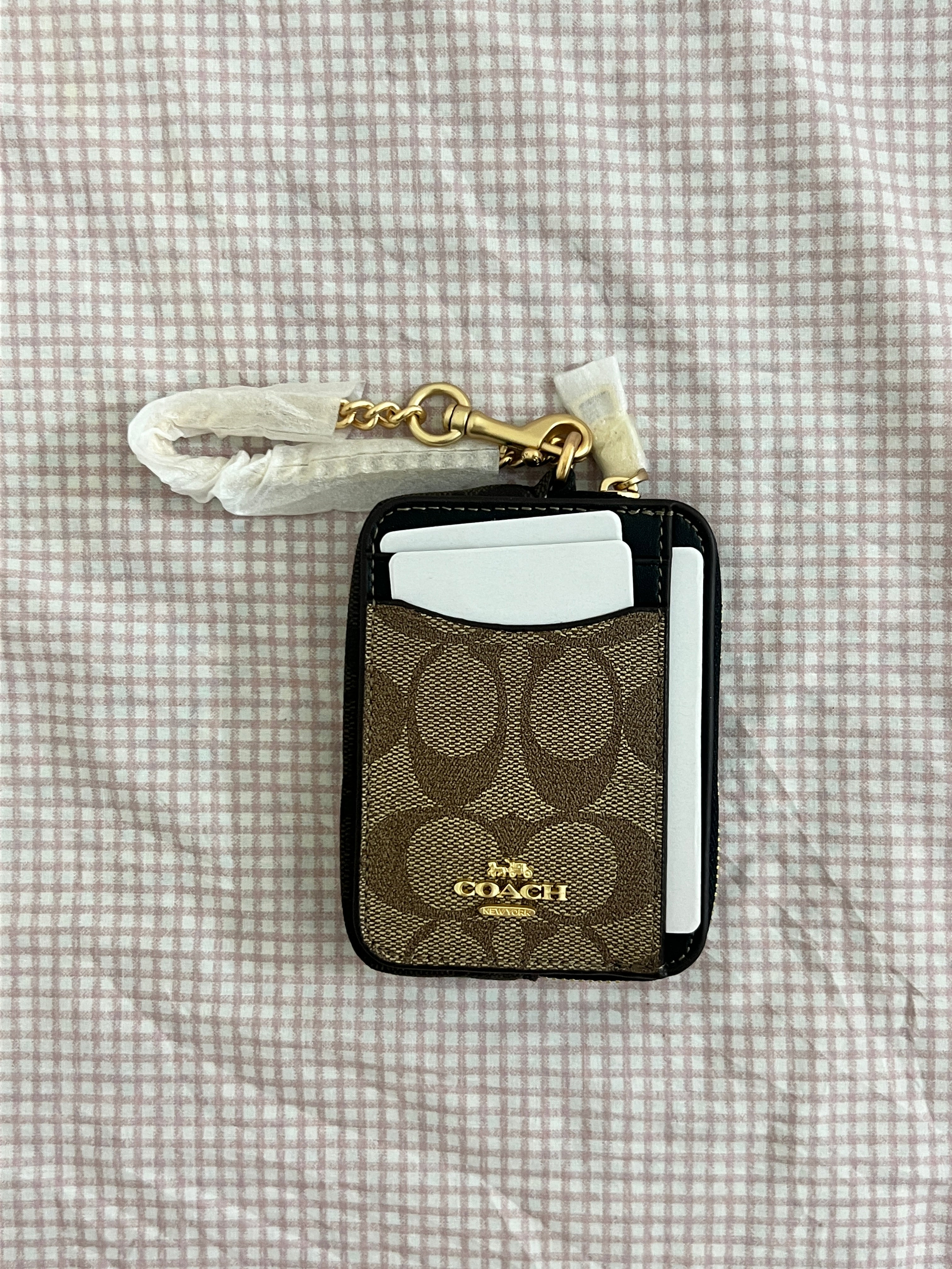 Coach Zip Card Case in Signature Canvas