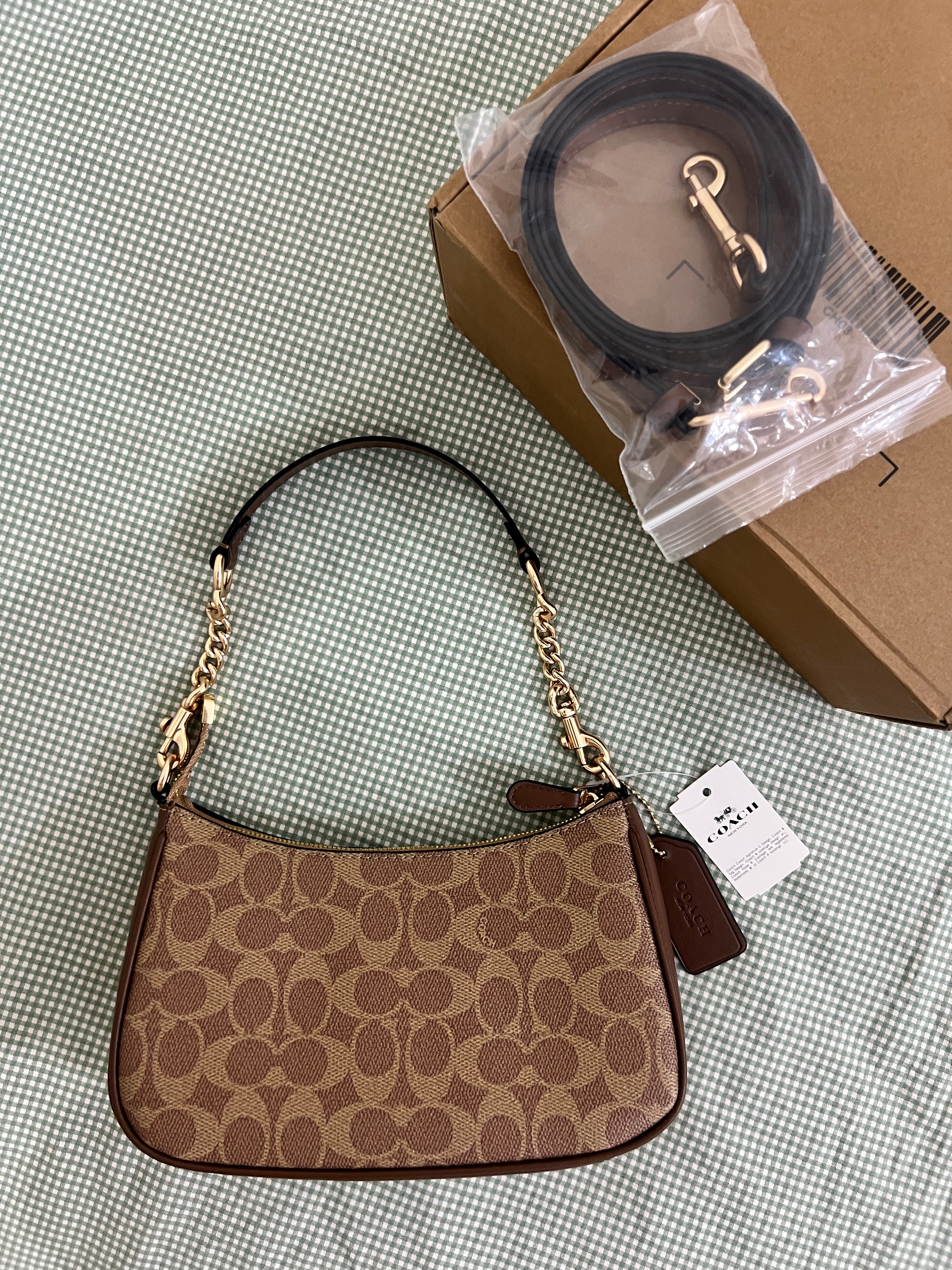 Coach Teri Shoulder Bag (with Box, and  long strap)