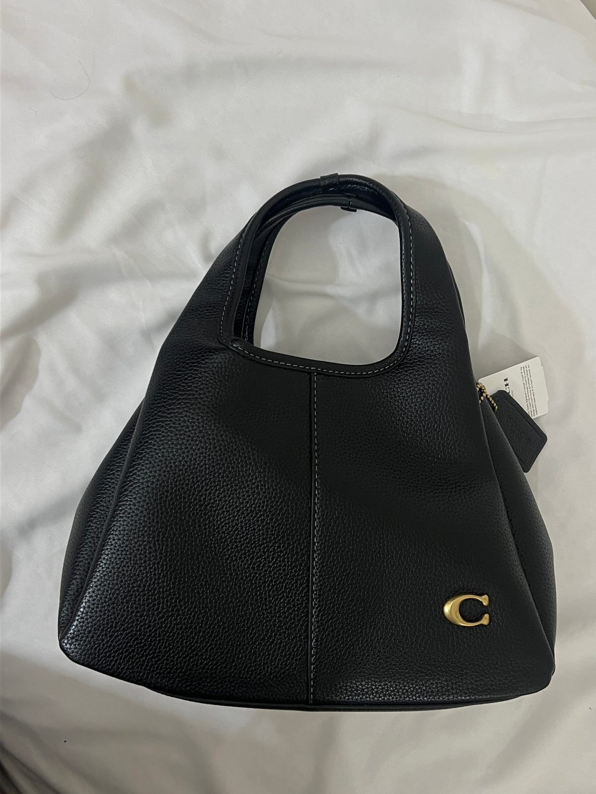 Coach hobo Lana Shoulder Bag 23 In Signature Jacquard black Leather
