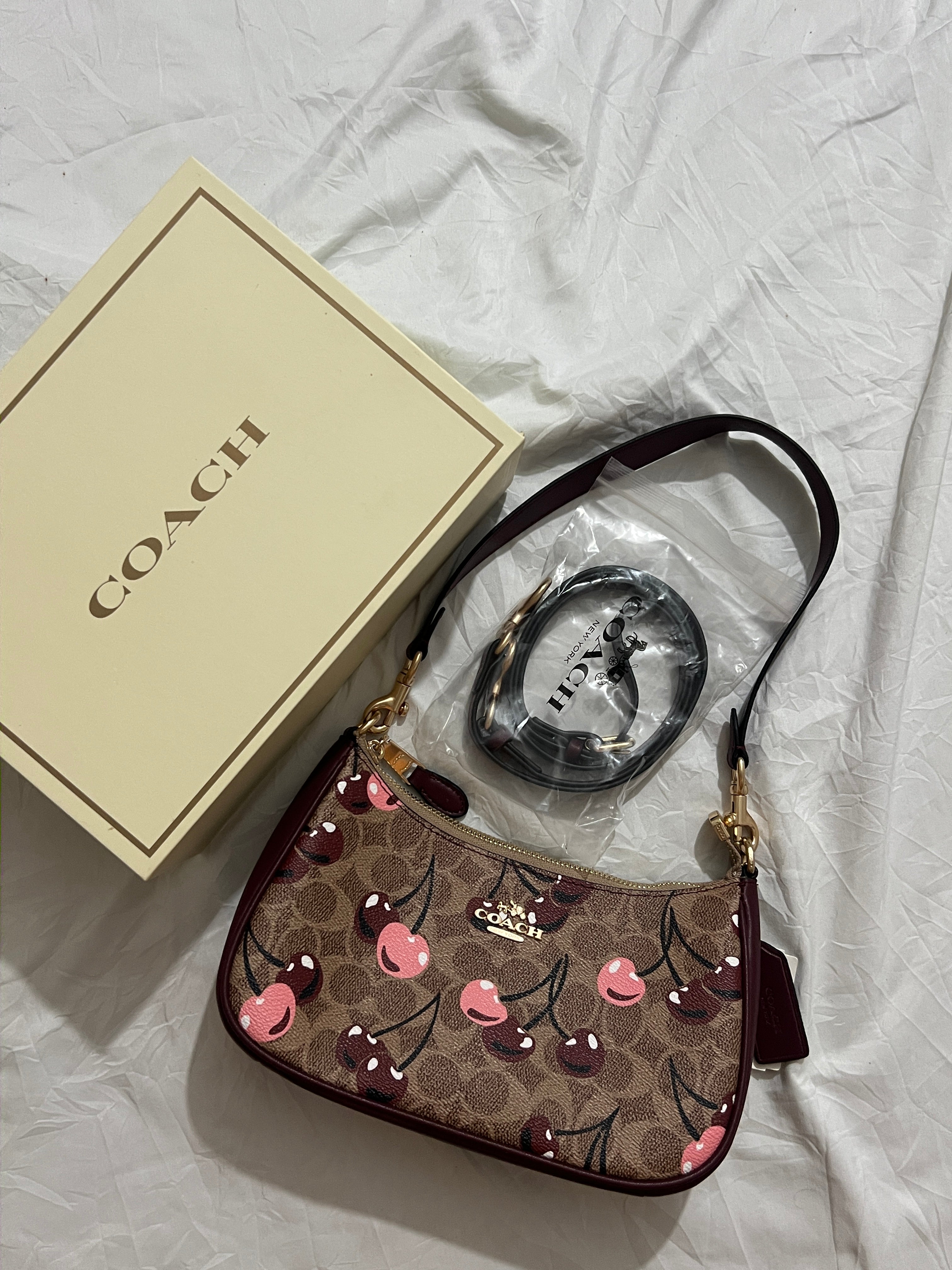 Coach Teri Shoulder Bag (with Box, and  long strap)