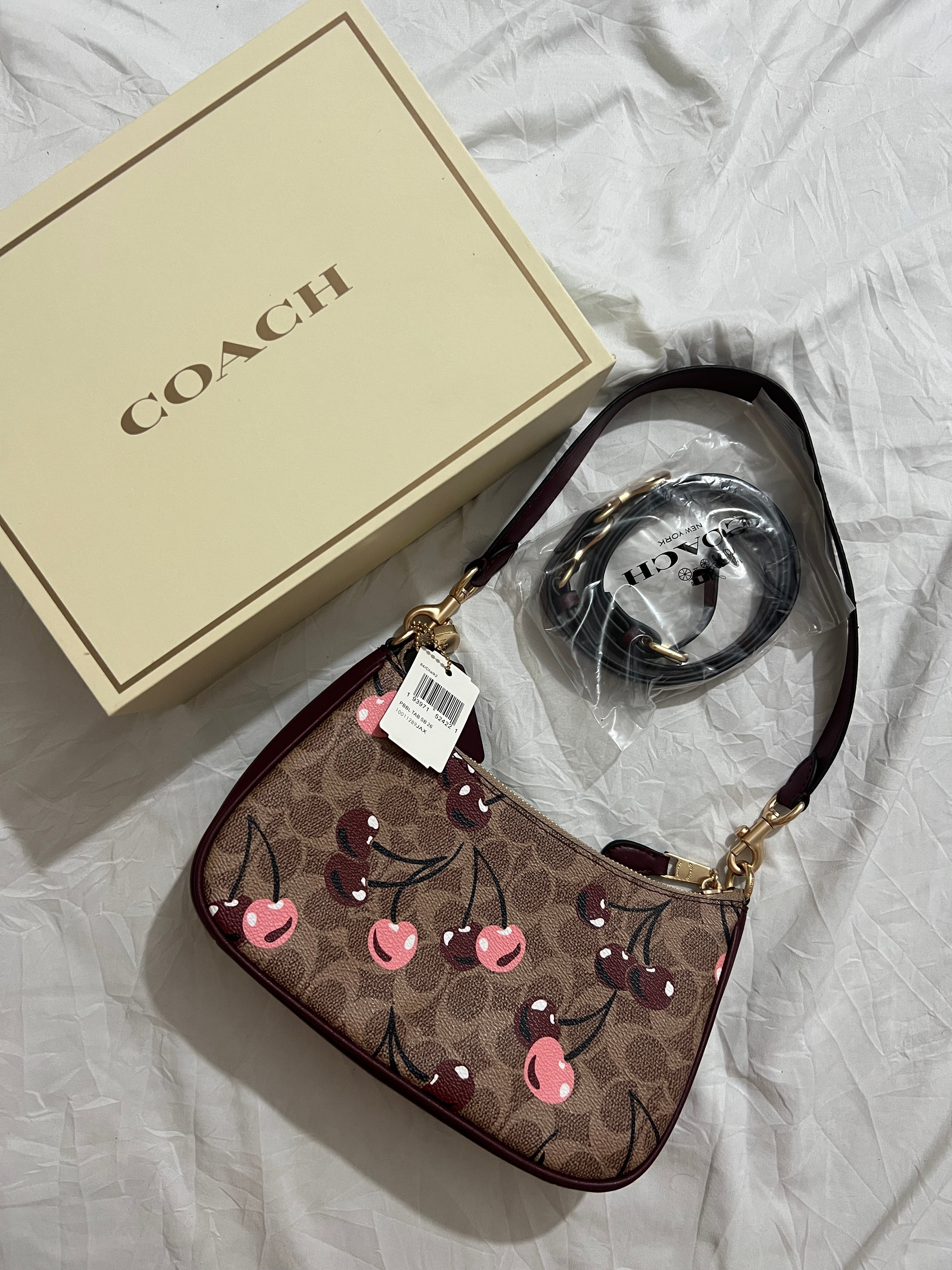 Coach Teri Shoulder Bag (with Box, and  long strap)