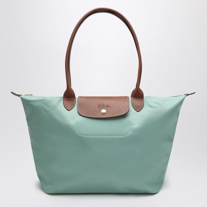 Longchamp Tote Medium - CELADON GREEN (WITH BRAND LOGO)