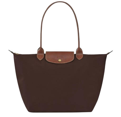 Longchamp Tote Large - Ebony Brown (WITH BRAND LOGO)