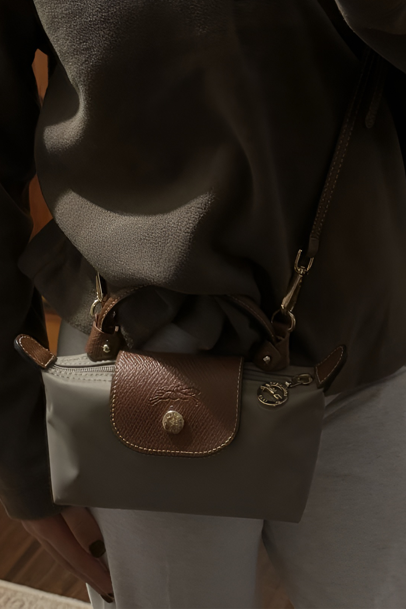 Longchamp-Inspired Long-Strap Crossbody Bag